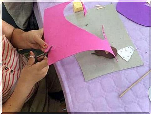 Cutting and crafting with children