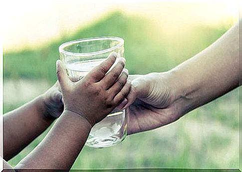 Child with glass of water