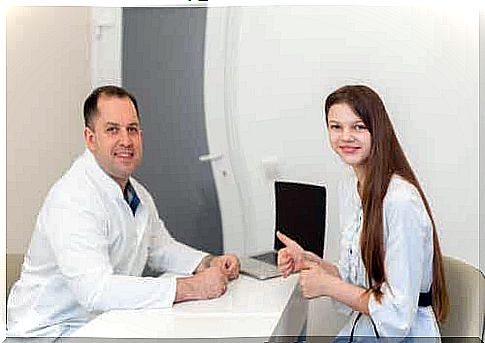 Teen at a healthcare facility