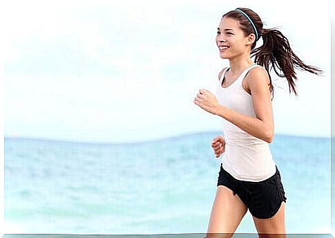 Running on the beach