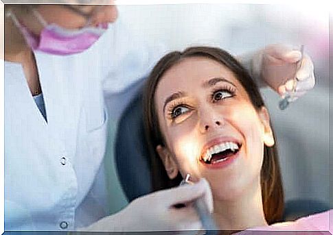 Woman at dentist